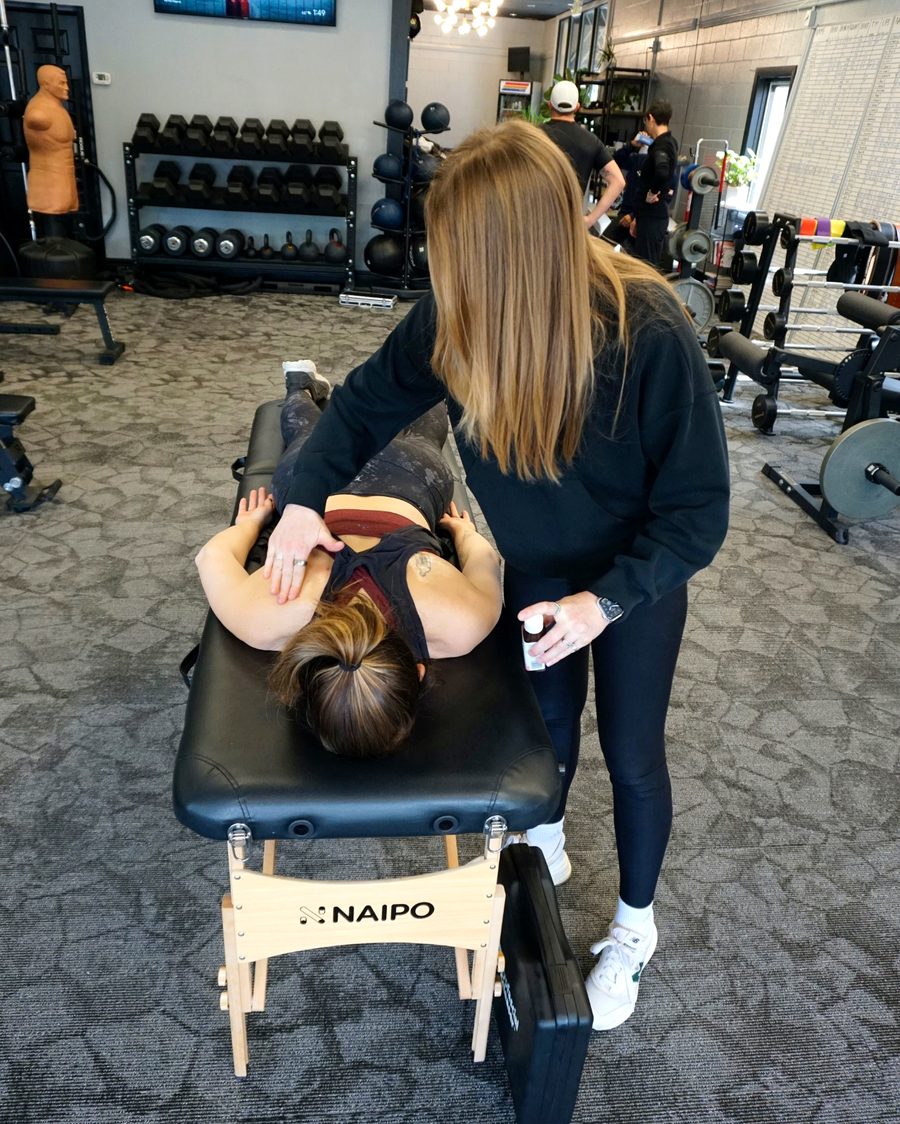 Omega demonstrating a trap-bar deadlift